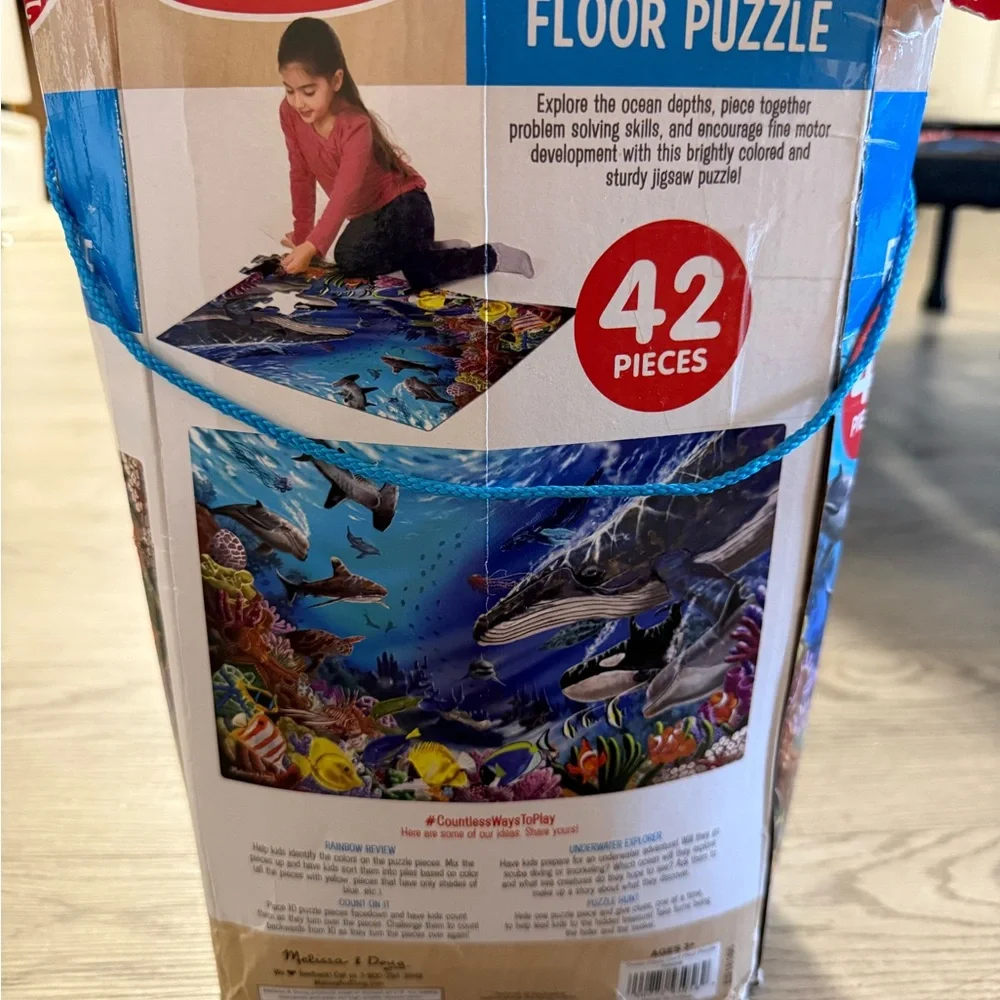 Melissa & Doug Ocean Oasis Giant Floor Puzzle 42 Pcs COMPLETE